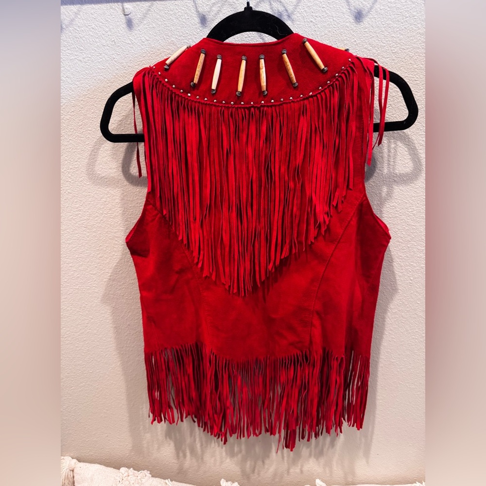 Freedom Red Fringe Vest - Picture 2 of 5